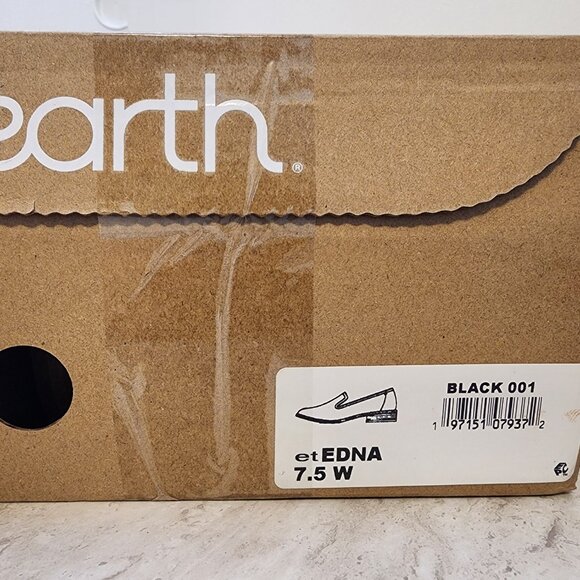 Earth Womens Edna Round Toe C Black Leather 7.5W - A046 - Picture 8 of 10